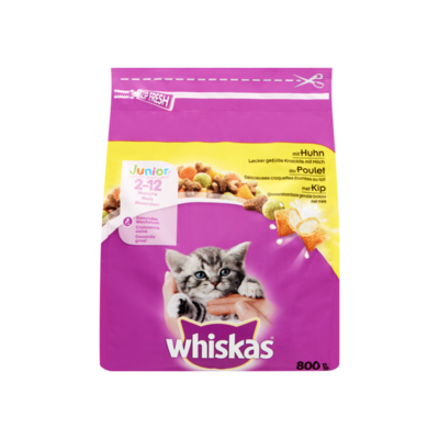 Whiskas Kattenvoer Droog Kip Junior 1 Jaar